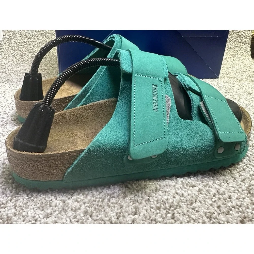 Birkenstock Uji Nubuck Suede Sandals Women 11‎ Men 9 EU 42 Green Leather NWOB